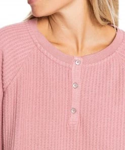 Roxy Women's Take It Home Waffle Crewneck Sweatshirt For Women Ash Rose -Cheap Roxy Shop unnamed file 1497