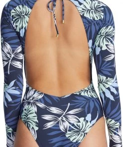 Roxy Women's Baby Long Sleeve UPF 50 One Piece Swimsuit For Women Mood Indigo Seaside Trop -Cheap Roxy Shop unnamed file 1511