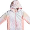 Roxy Girls' Todd Snowy Tale Jacket For Girls' Bright White Splash