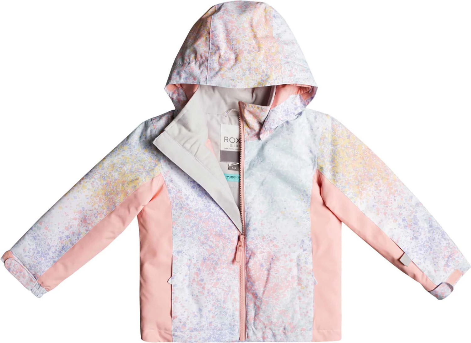 Roxy Girls' Todd Snowy Tale Jacket For Girls' Bright White Splash 3 Roxy Girls' Todd Snowy Tale Jacket For Girls' Bright White Splash - Image 3