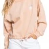 Roxy Women's Feeling Salty Crew Sweatshirt For Women Toast