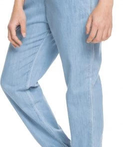 Roxy Women's Lazy Chill Denim Pants For Women Medium Blue -Cheap Roxy Shop unnamed file 181