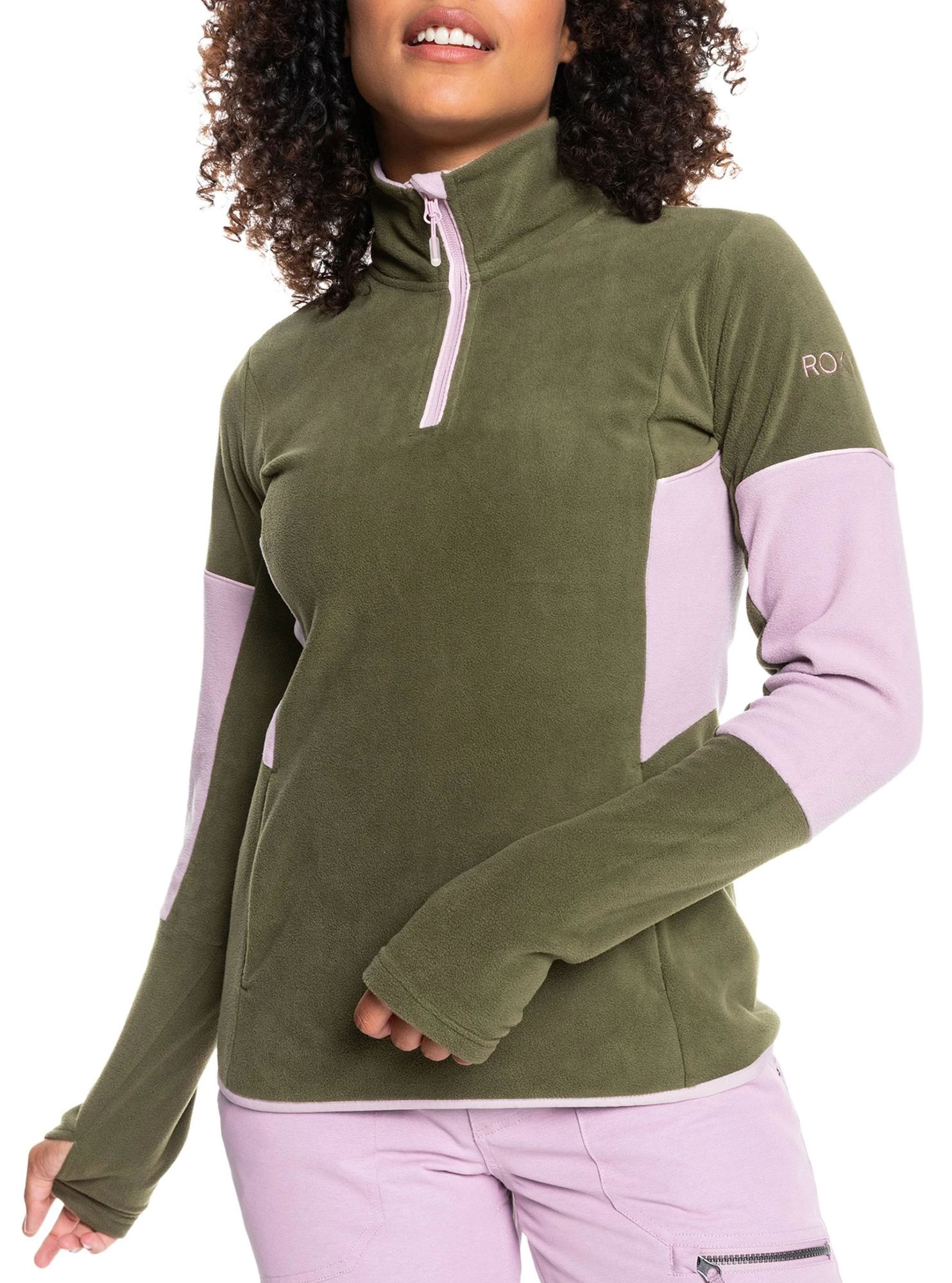 Roxy Women's Sayna WarmFlight Fleece Jacket For Women Burnt Olive 1 Roxy Women's Sayna WarmFlight Fleece Jacket For Women Burnt Olive