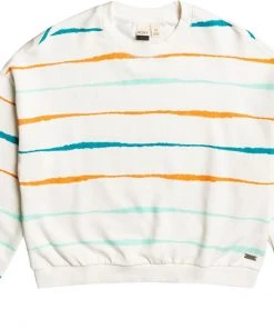Roxy Women's Bay Rolling Sweatshirt For Women Snow White/feel It Washed