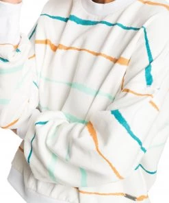 Roxy Women's Bay Rolling Sweatshirt For Women Snow White/feel It Washed -Cheap Roxy Shop unnamed file 232