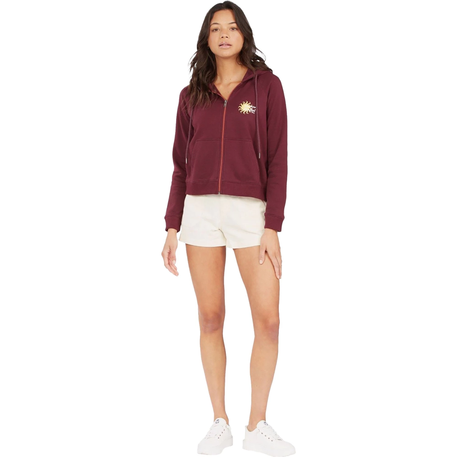 Roxy Women's Easy Evening Full Zip Hoodie For Women Fig 2 Roxy Women's Easy Evening Full Zip Hoodie For Women Fig - Image 2
