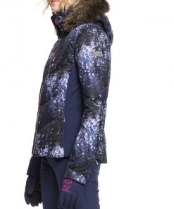 Roxy Women's Plus Size Snowstorm Snow Jacket For Women Medieval Blue Sparkles -Cheap Roxy Shop unnamed file 262