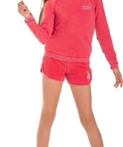 Roxy Girls' Pompom Fleuri Fleece Crew Sweatshirt For Girls' Red 5 Roxy Girls' Pompom Fleuri Fleece Crew Sweatshirt For Girls' Red -Cheap Roxy Shop unnamed file 283