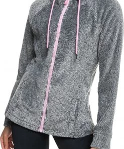 Roxy Women's Samba Mamba Zip-Up Fleece Jacket For Women Tapioca