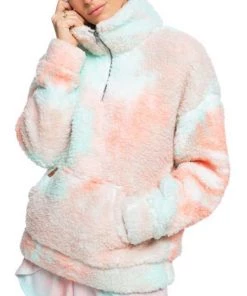 Roxy Women's Bonfire On The Beach Sherpa Pullover Jacket For Women Fig