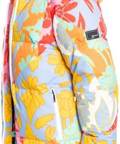 Roxy X Cynthia Rowley Women's Rowley Puffer Jacket For Women Bright Whte Ptchwrk Rowly -Cheap Roxy Shop unnamed file 317