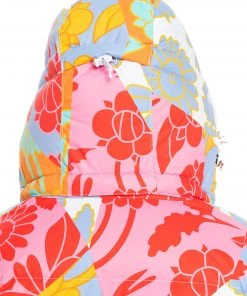 Roxy X Cynthia Rowley Women's Rowley Puffer Jacket For Women Bright Whte Ptchwrk Rowly -Cheap Roxy Shop unnamed file 319