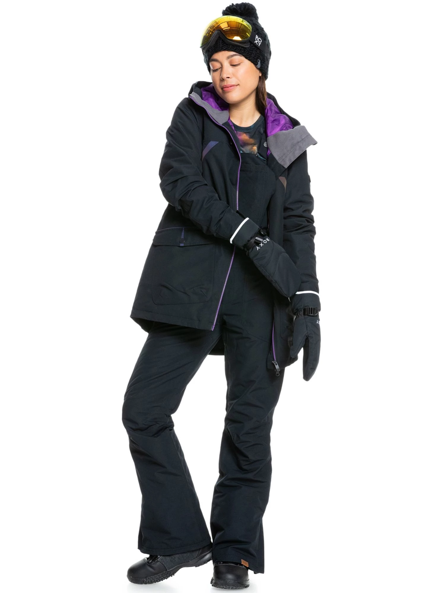 ROXY Women's Jetty Snowboard/Ski Mittens For Women True Black 3 ROXY Women's Jetty Snowboard/Ski Mittens For Women True Black - Image 3