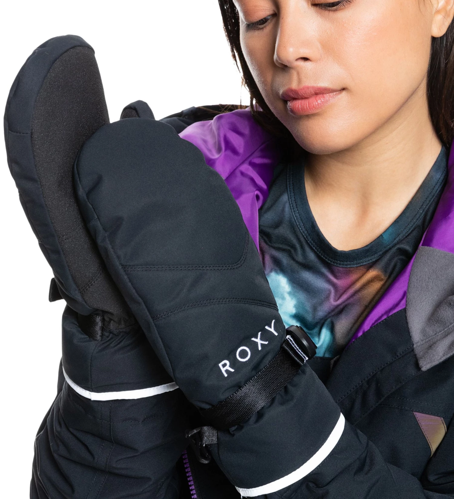 ROXY Women's Jetty Snowboard/Ski Mittens For Women True Black 4 ROXY Women's Jetty Snowboard/Ski Mittens For Women True Black - Image 4