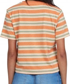 Roxy Women's Yarn Dye T Shirt For Women Golden Ochre -Cheap Roxy Shop unnamed file 372