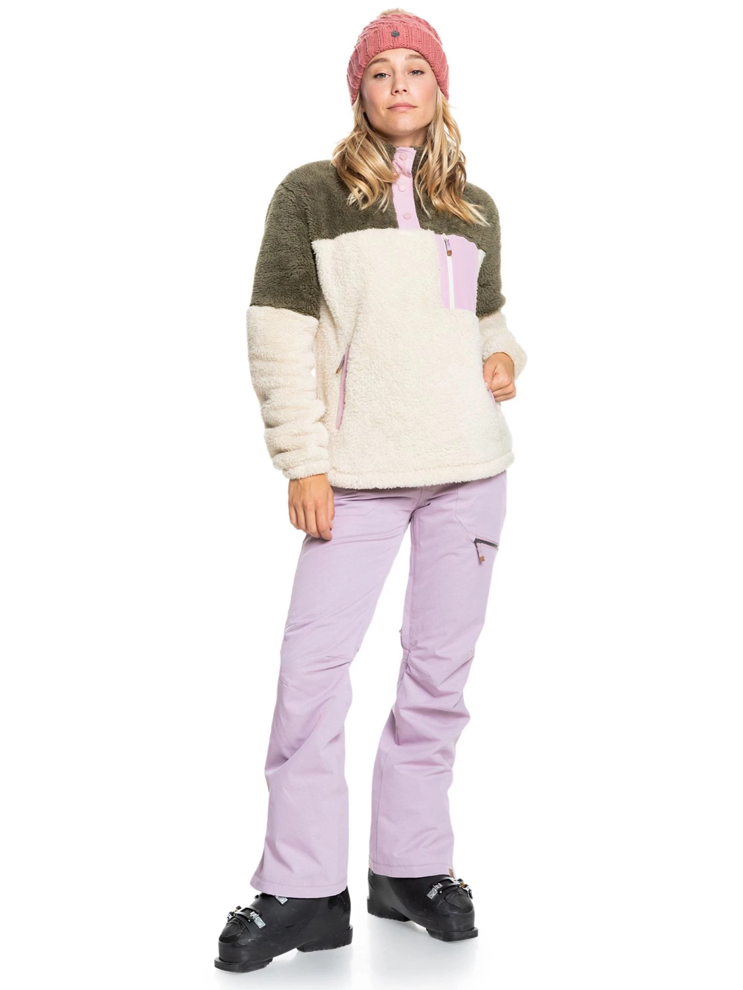 Roxy Women's Blizzard Pom-Pom Beanie For Women Medieval 3 Roxy Women's Blizzard Pom-Pom Beanie For Women Medieval - Image 3