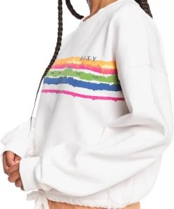 Roxy Women's Feeling Salty Sweatshirt For Women Snow White -Cheap Roxy Shop unnamed file 40
