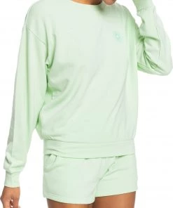 Roxy Women's Surfing By Moonlight Sweatshirt For Women Pastel Green