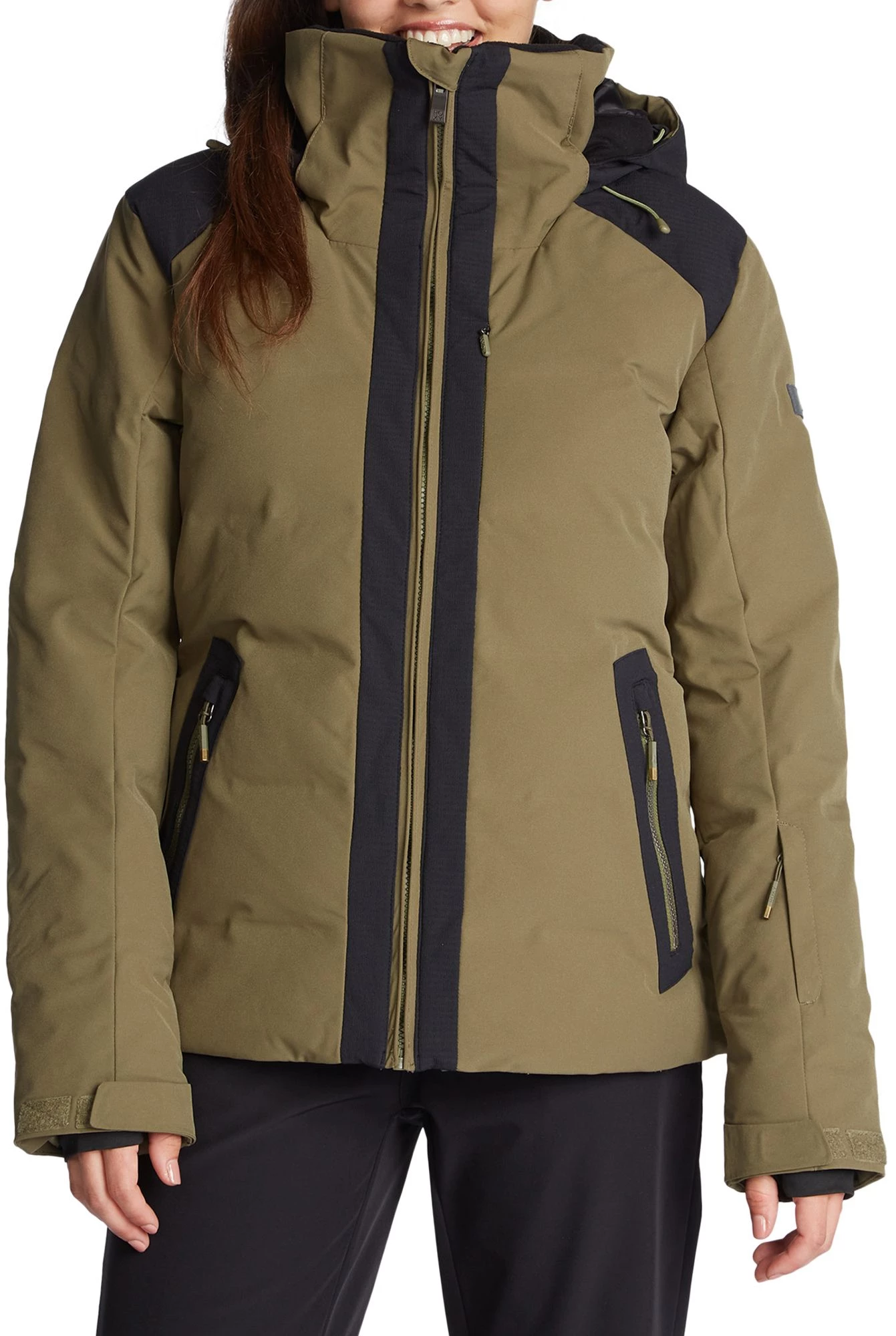 Roxy Women's Clouded Snow Jacket For Women Burnt Olive 1 Roxy Women's Clouded Snow Jacket For Women Burnt Olive