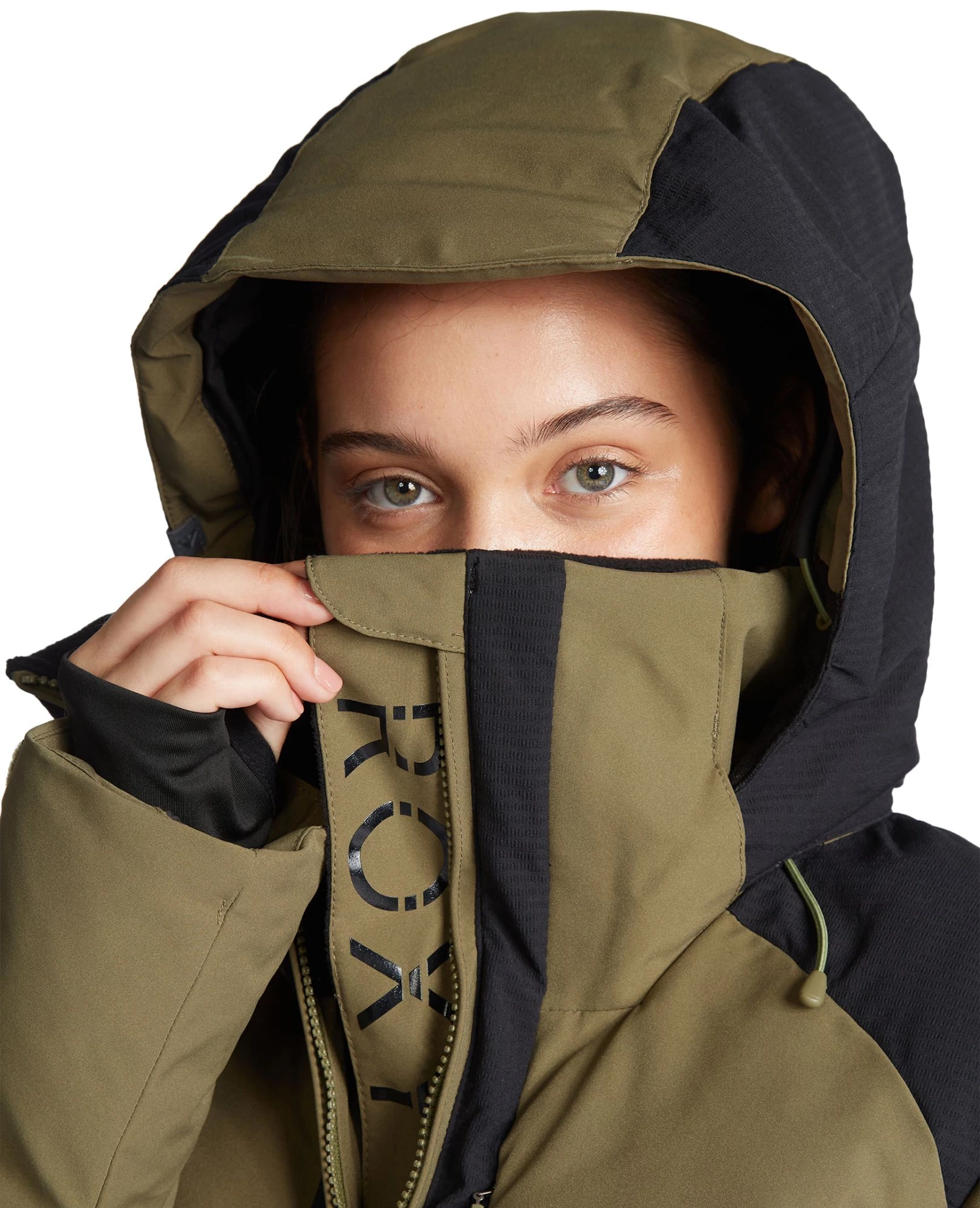 Roxy Women's Clouded Snow Jacket For Women Burnt Olive 6 Roxy Women's Clouded Snow Jacket For Women Burnt Olive - Image 6