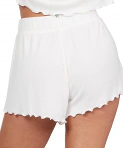 Roxy Women's Cozy Day Shorts For Women Snow White -Cheap Roxy Shop unnamed file 471