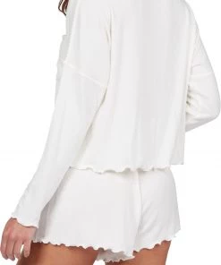 Roxy Women's Cozy Day Shorts For Women Snow White -Cheap Roxy Shop unnamed file 472