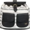 ROXY Salty Wave Printed Backpack For Women Anthracite