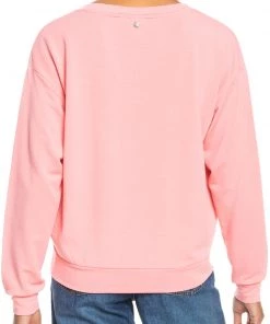 Roxy Women's Surfing By Moonlight Sweatshirt For Women Strawberry Pink -Cheap Roxy Shop unnamed file 497