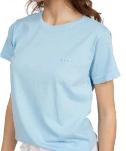 Roxy Adventure Stamp Short Sleeve T-Shirt For Women Cool Blue -Cheap Roxy Shop unnamed file 503
