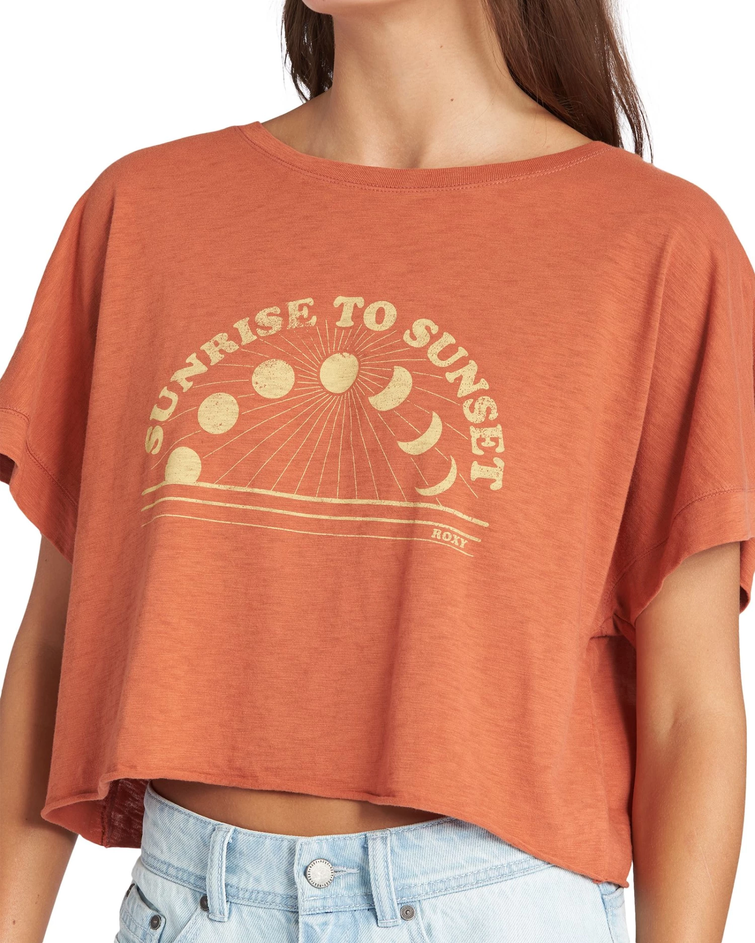 Roxy Women's Sunrise To Sunset T-Shirt For Women Baked Clay 1 Roxy Women's Sunrise To Sunset T-Shirt For Women Baked Clay