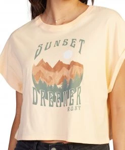 Roxy Women's Watercolor Mountain T-Shirt For Women Sunburst -Cheap Roxy Shop unnamed file 549