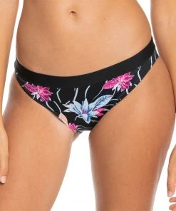Roxy Women's Active Belted Bikini Bottoms For Women Anthracite Combo
