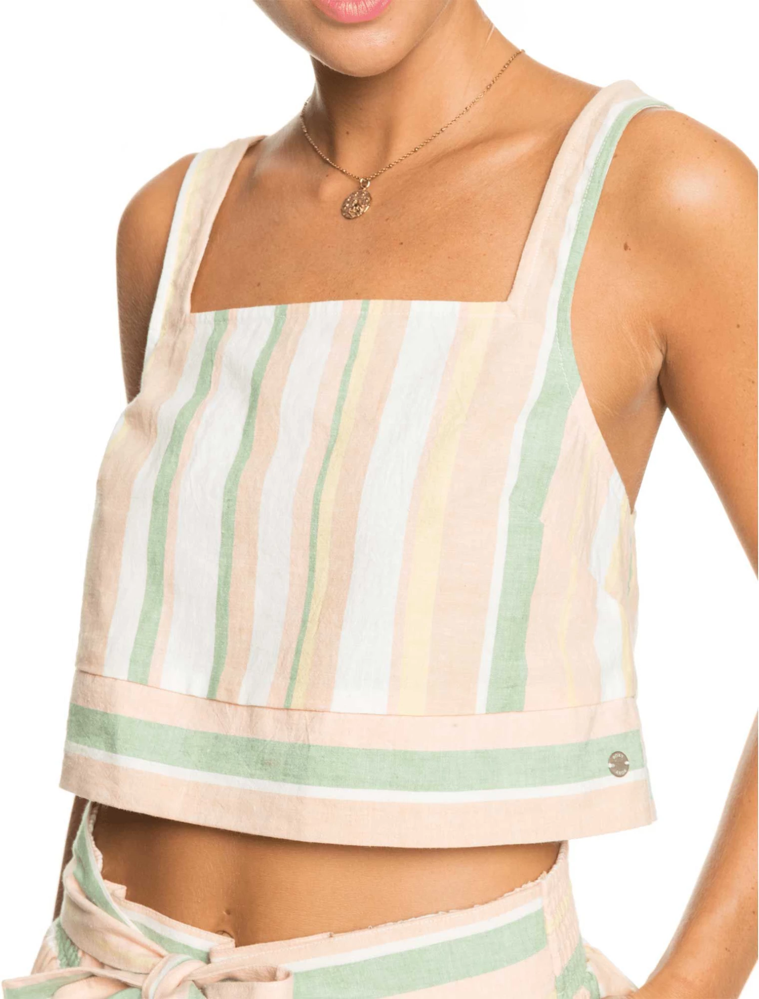 Roxy Women's Summer Way Tank Top For Women Snow White/drming Stripes 4 Roxy Women's Summer Way Tank Top For Women Snow White/drming Stripes - Image 4