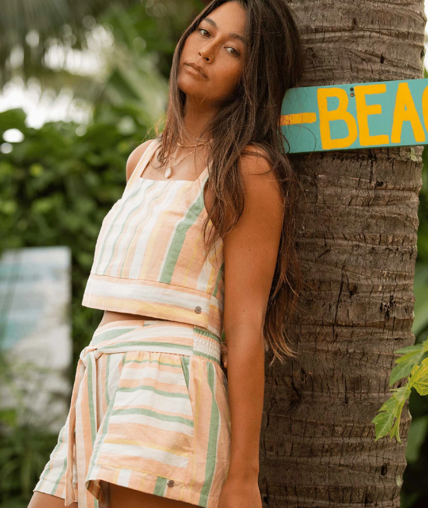 Roxy Women's Summer Way Tank Top For Women Snow White/drming Stripes 5 Roxy Women's Summer Way Tank Top For Women Snow White/drming Stripes - Image 5