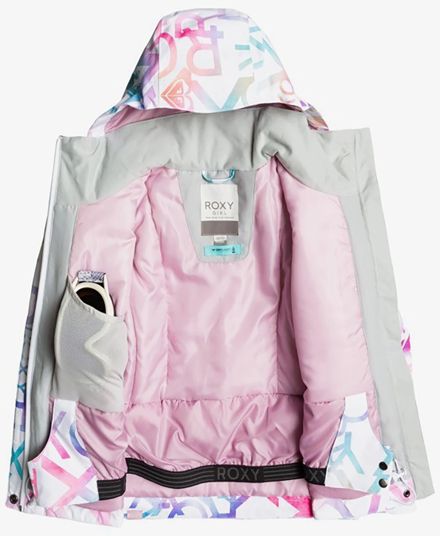 Roxy Girls' Jetty Snow Jacket For Girls' Bright White Macha 3 Roxy Girls' Jetty Snow Jacket For Girls' Bright White Macha - Image 3