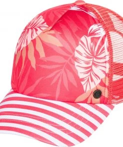 Roxy Women's Beautiful Morning Trucker Hat For Women Hibiscus Seaside Tropics