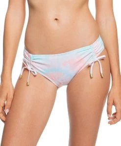 Roxy Women's Nautilus Hipster Bikini Bottoms For Women Peach Tie Dye