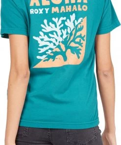 Roxy Women's Deep Sea Short Sleeve T-Shirt For Women Teal Green -Cheap Roxy Shop unnamed file 669