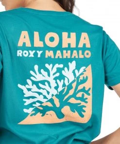Roxy Women's Deep Sea Short Sleeve T-Shirt For Women Teal Green -Cheap Roxy Shop unnamed file 671