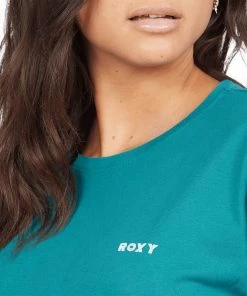 Roxy Women's Deep Sea Short Sleeve T-Shirt For Women Teal Green -Cheap Roxy Shop unnamed file 672