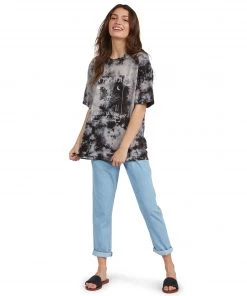 Roxy Women's Van Band Short Sleeve T-Shirt For Women Anthracite -Cheap Roxy Shop unnamed file 684