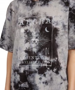 Roxy Women's Van Band Short Sleeve T-Shirt For Women Anthracite -Cheap Roxy Shop unnamed file 687