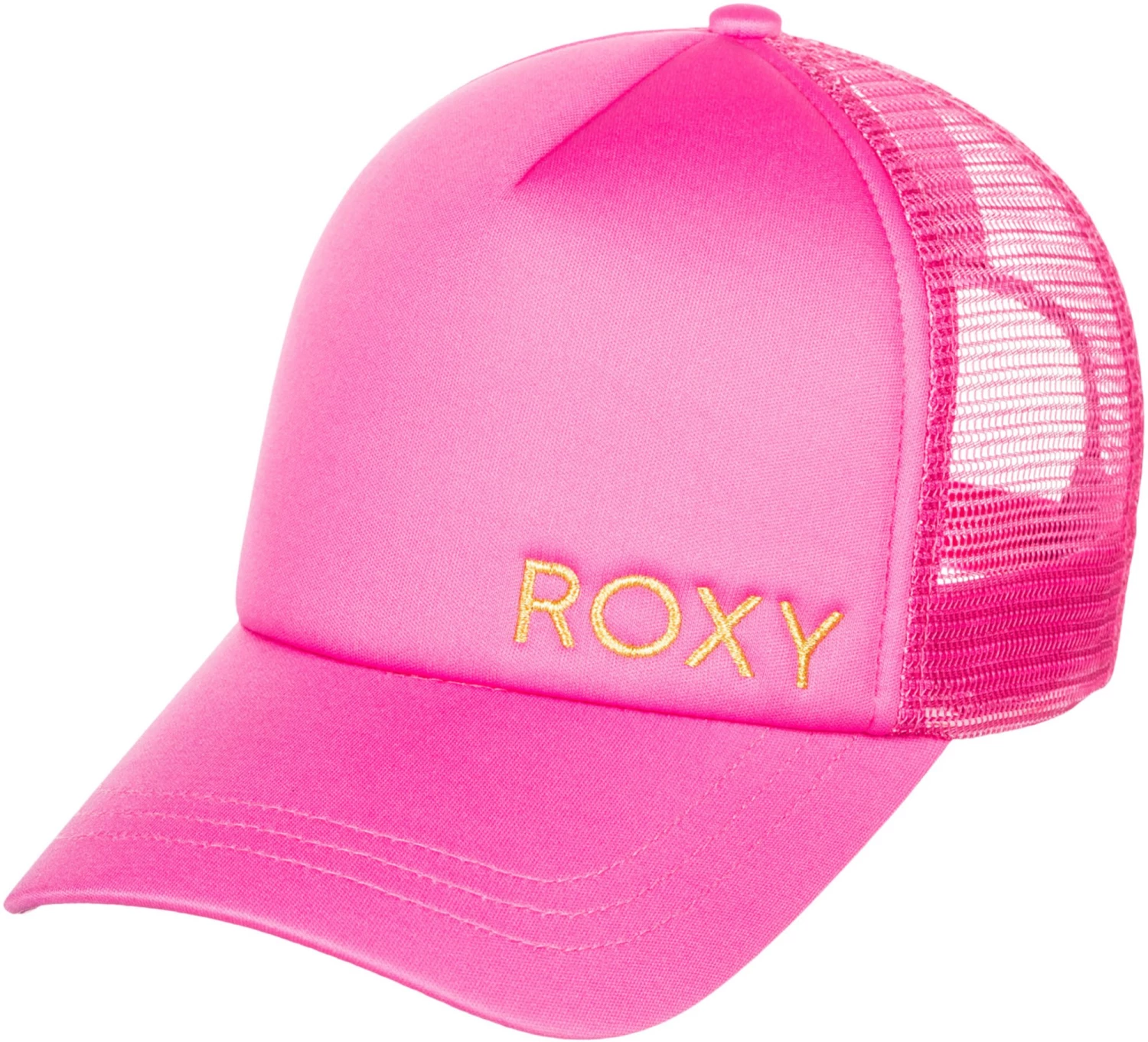 Roxy Women's Finish Line Trucker Hat For Women Pink Guava 1 Roxy Women's Finish Line Trucker Hat For Women Pink Guava