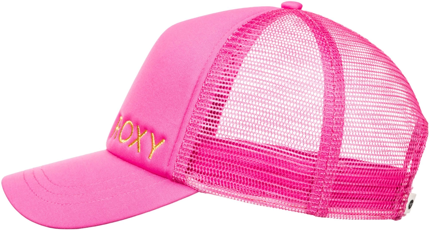 Roxy Women's Finish Line Trucker Hat For Women Pink Guava 3 Roxy Women's Finish Line Trucker Hat For Women Pink Guava - Image 3