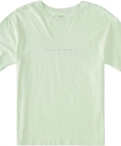Roxy Women's Lucky Wave Short Sleeve T-Shirt For Women Pastel Green -Cheap Roxy Shop unnamed file 711