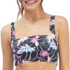 Roxy Women's Active Bralette Swim Top For Women Anthracite Floral Flow