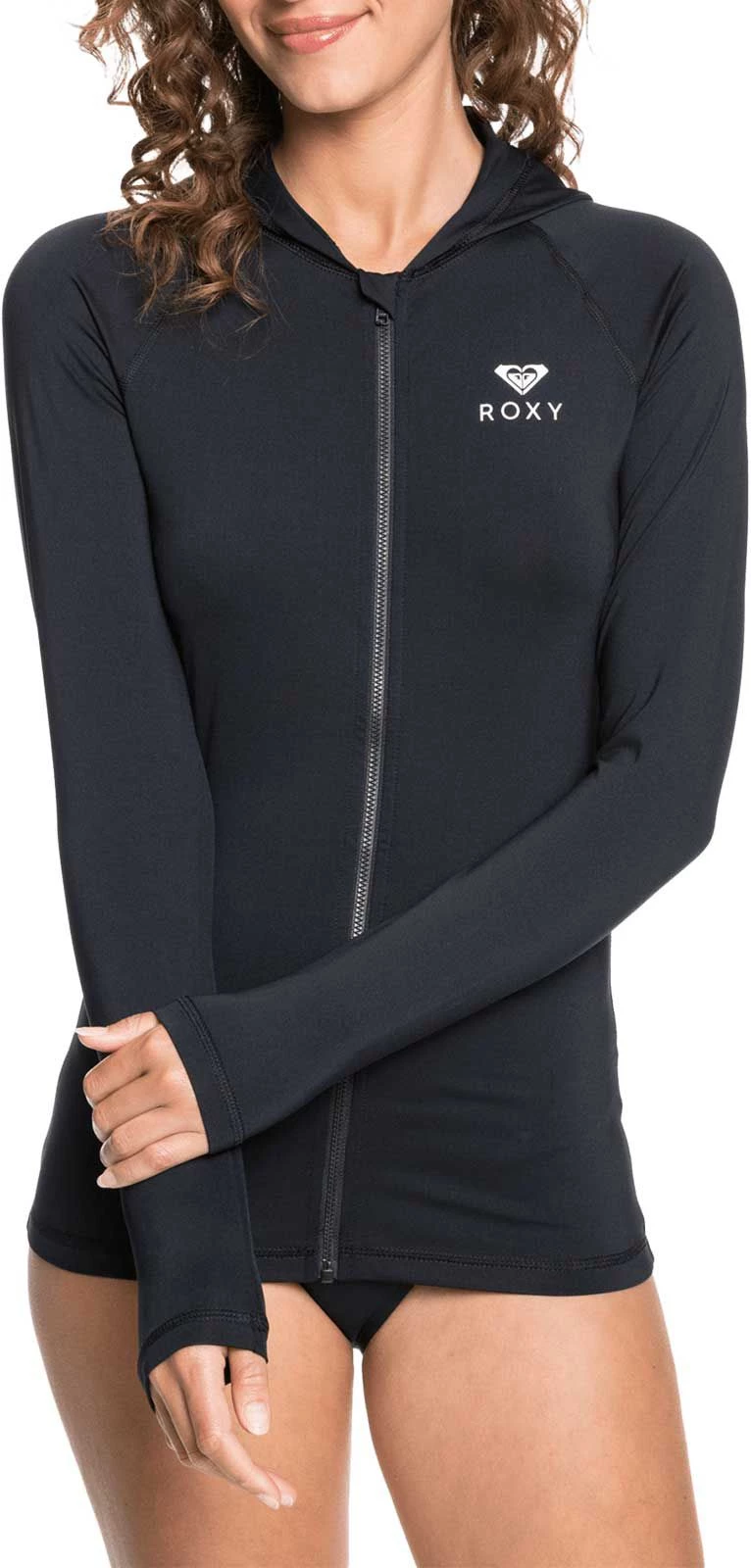 Roxy Women's Essentials Full-Zip Hoodie For Women Bright White 1 Roxy Women's Essentials Full-Zip Hoodie For Women Bright White