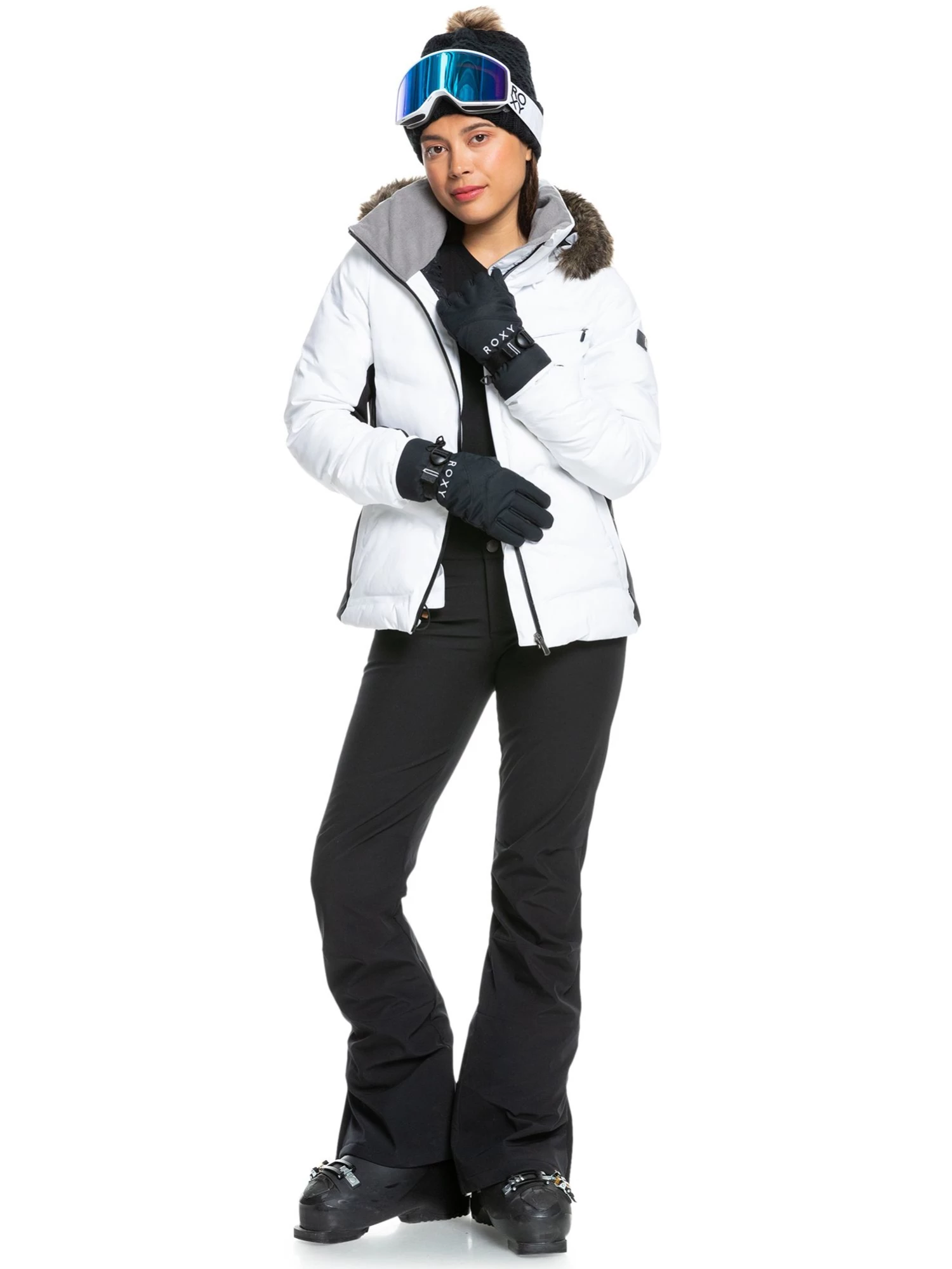 ROXY Women's Jetty Solid Snowboard/Ski Gloves For Women True Black 5 ROXY Women's Jetty Solid Snowboard/Ski Gloves For Women True Black - Image 5