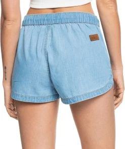 Roxy Women's Impossible Love Denim Shorts For Women Medium Blue -Cheap Roxy Shop unnamed file 766