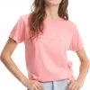 Roxy Women's Paper Lines Short Sleeve T-Shirt For Women Strawberry Pink